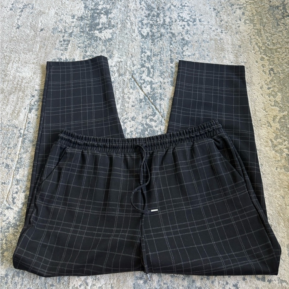 Women's Black Plaid Pants